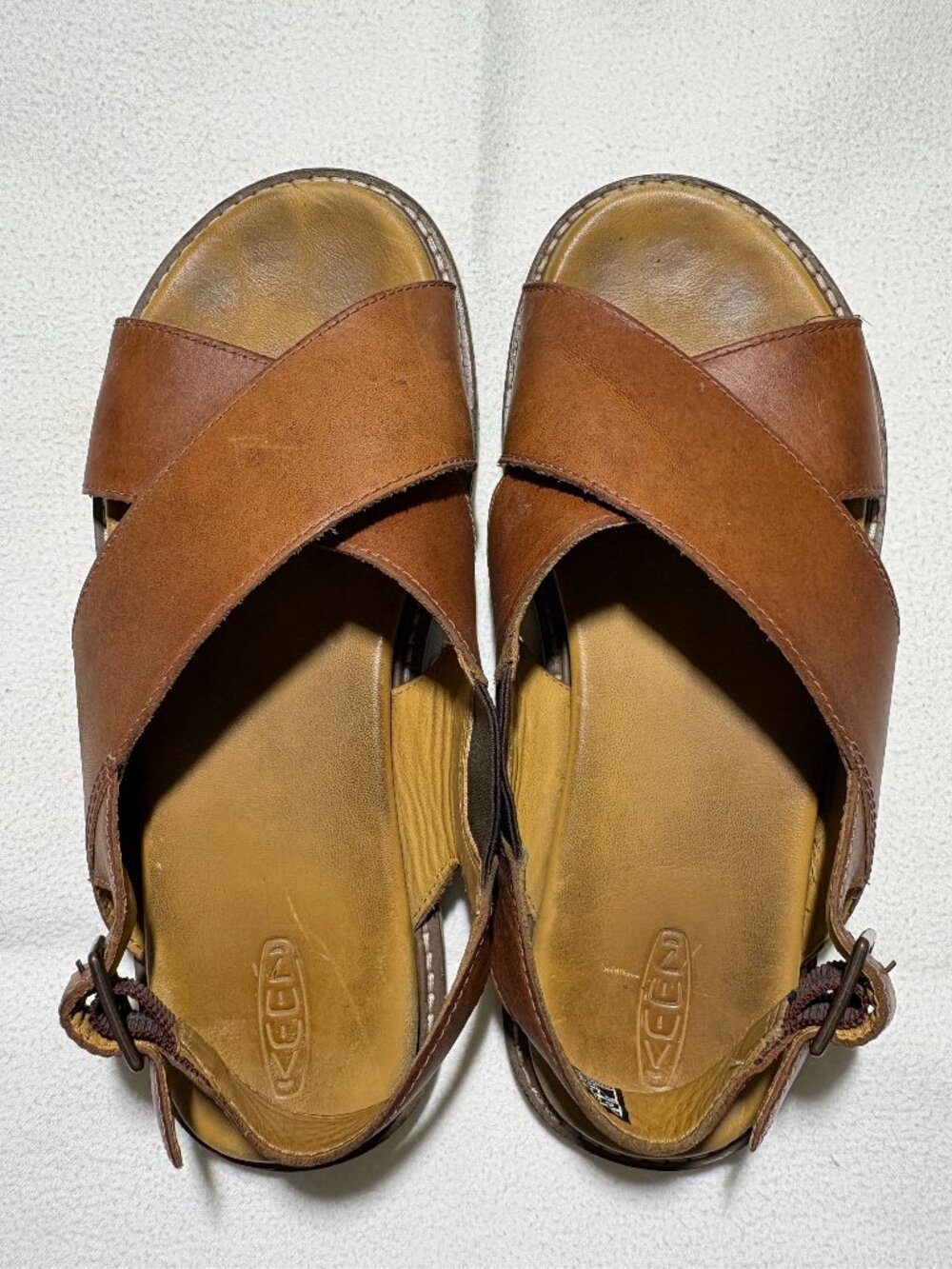 Keen brown leather sandals.  Women size 7.5 (38 EU)